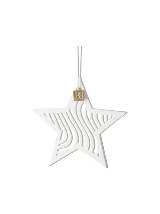 RAEDER | Weihnachts Stern Anhänger 8x8cm Weiss | weiss